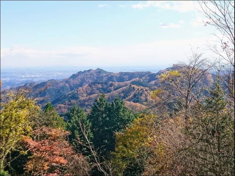青梅成木稜線からの眺望